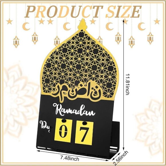 Ramadan Calendar Countdown Metal Ramadan Advent Calendar Eid Decoration / NEW - Picture 3 of 6